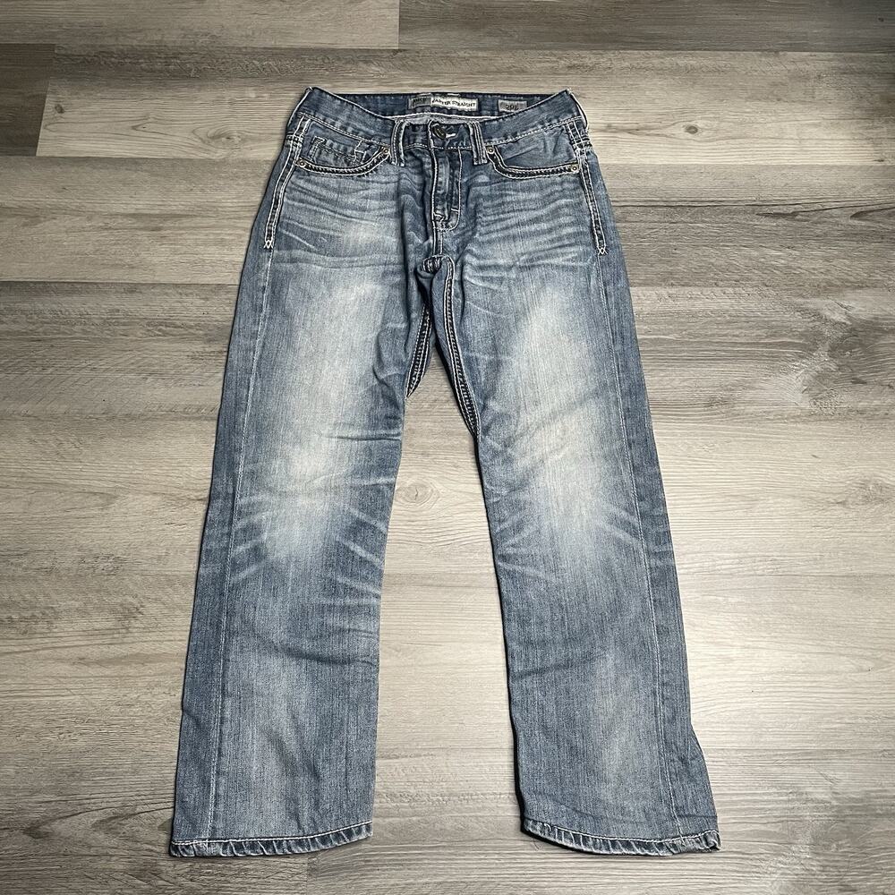 BKE Denim Men's Carter Straight Fit Blue Medium Wash Sz 29L